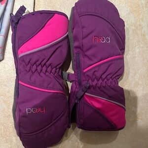 Head Vibrant Purple and Pink Mittens